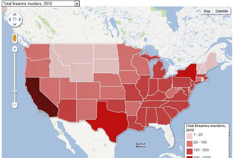 Risk map: US gun crime | Risk Map | Strategic Risk Global