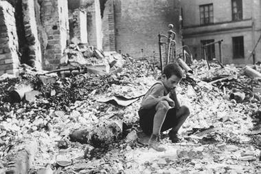 Polish boy in the ruins of Warsaw September 1939