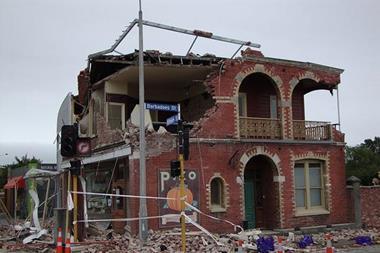 Earthquake damage in Christchurch, New Zealand