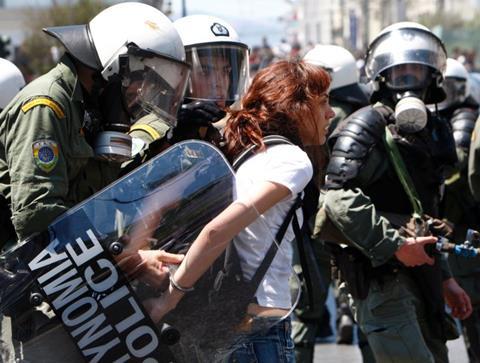 Greeks protest austerity measures