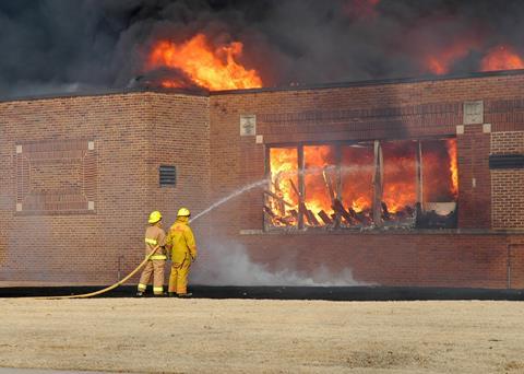 school on fire