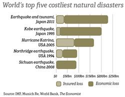 Top five costliest natural disasters